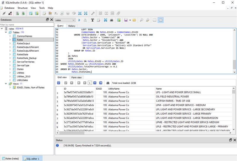 US Utility Rate Database