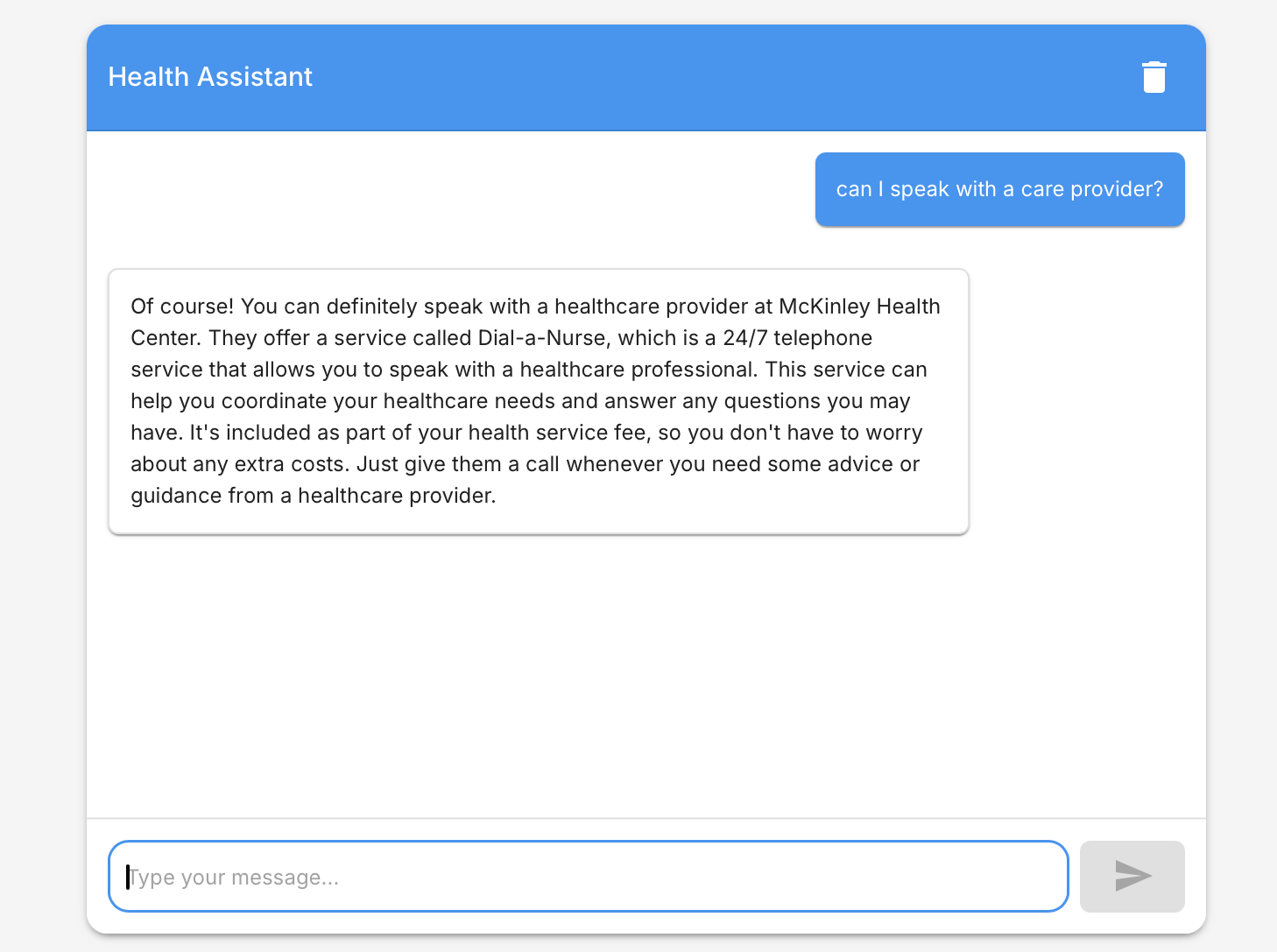 McKinley Health Chatbot